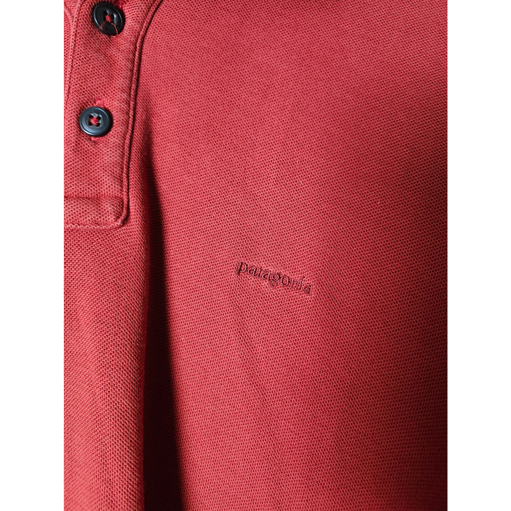 Patagonia Polo Shirt Large Burnt Orange Organic Cotton Short Sleeve - Picture 5 of 6